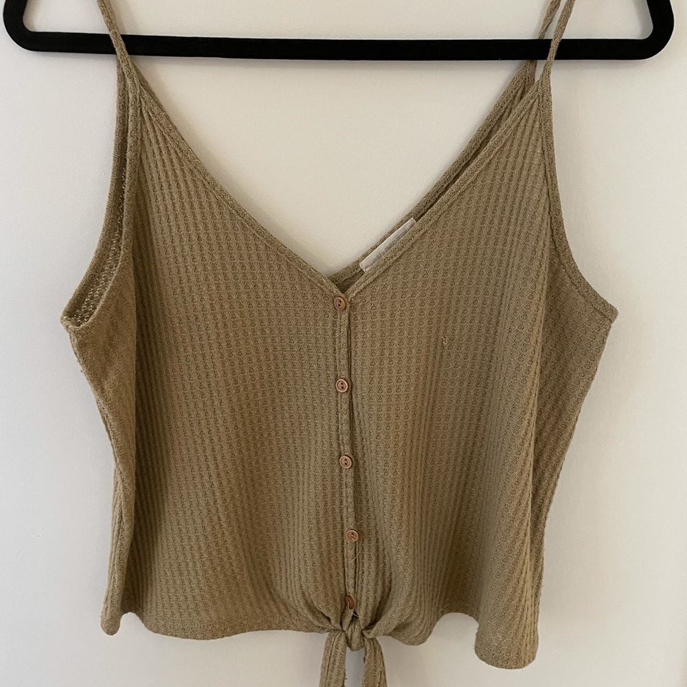UO crop waffle tank